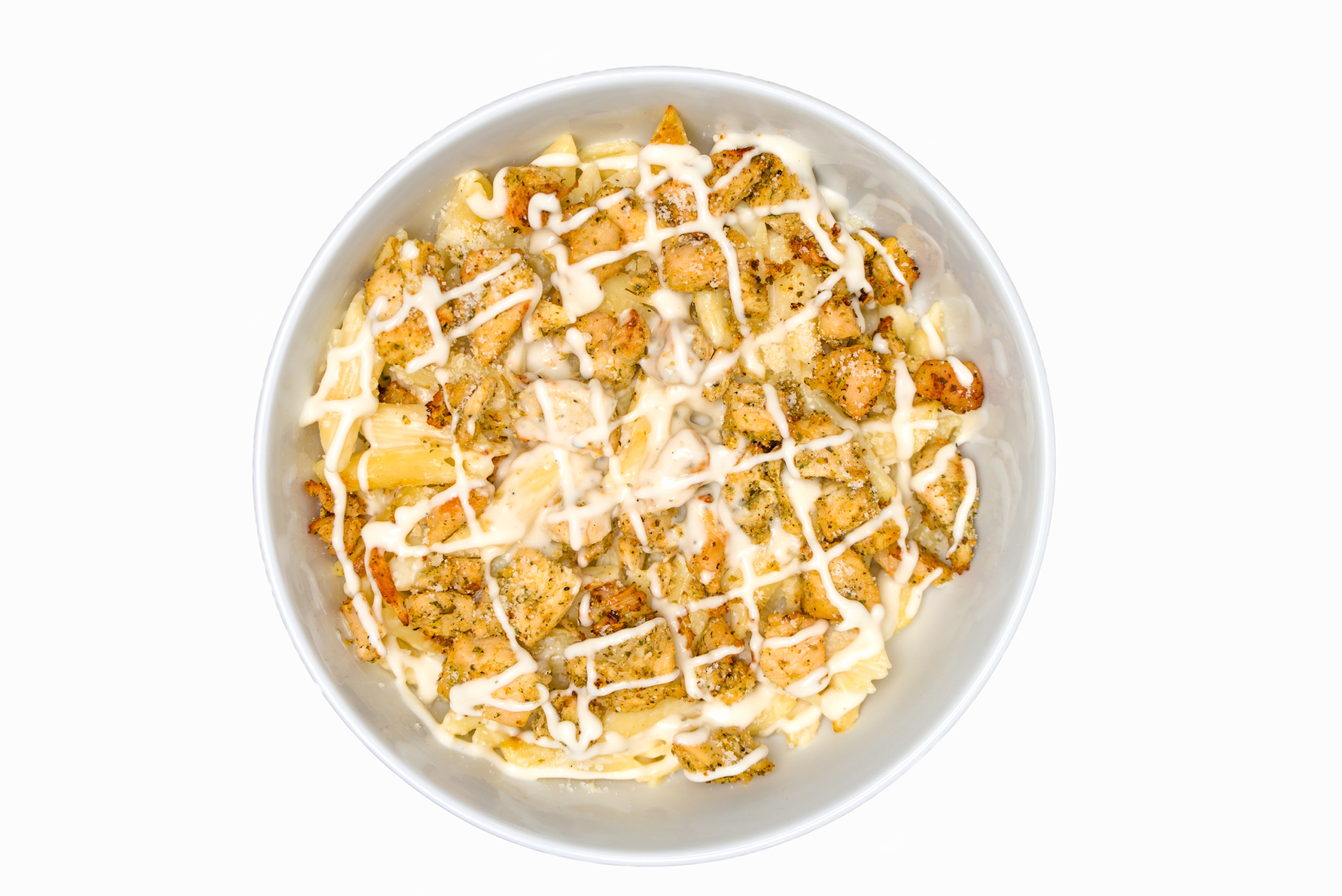 Chicken Alfredo bowl